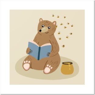 Honey Bear Reading Posters and Art